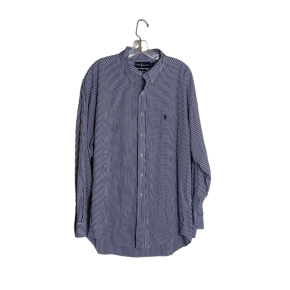 Ralph Lauren Other - Ralph Lauren Blake Men's Blue White Stripe Long Sleeve Collared Shirt. Size XL